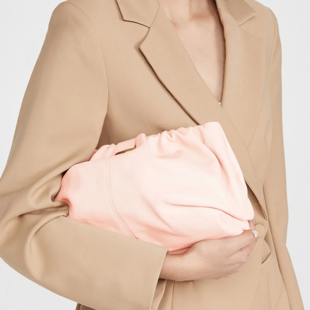 Loeffler Randall Ballet Pink Leather Clutch Bag w/ Gold Chain | NWT - Picture 3 of 6